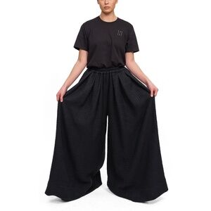 NON-GENDERED - QUẦN ỐNG RỘNG - WIDE LEG PANTS - BLACK TWEED
